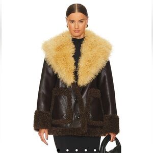 L'Academie Brown and Cream Teddy Jacket